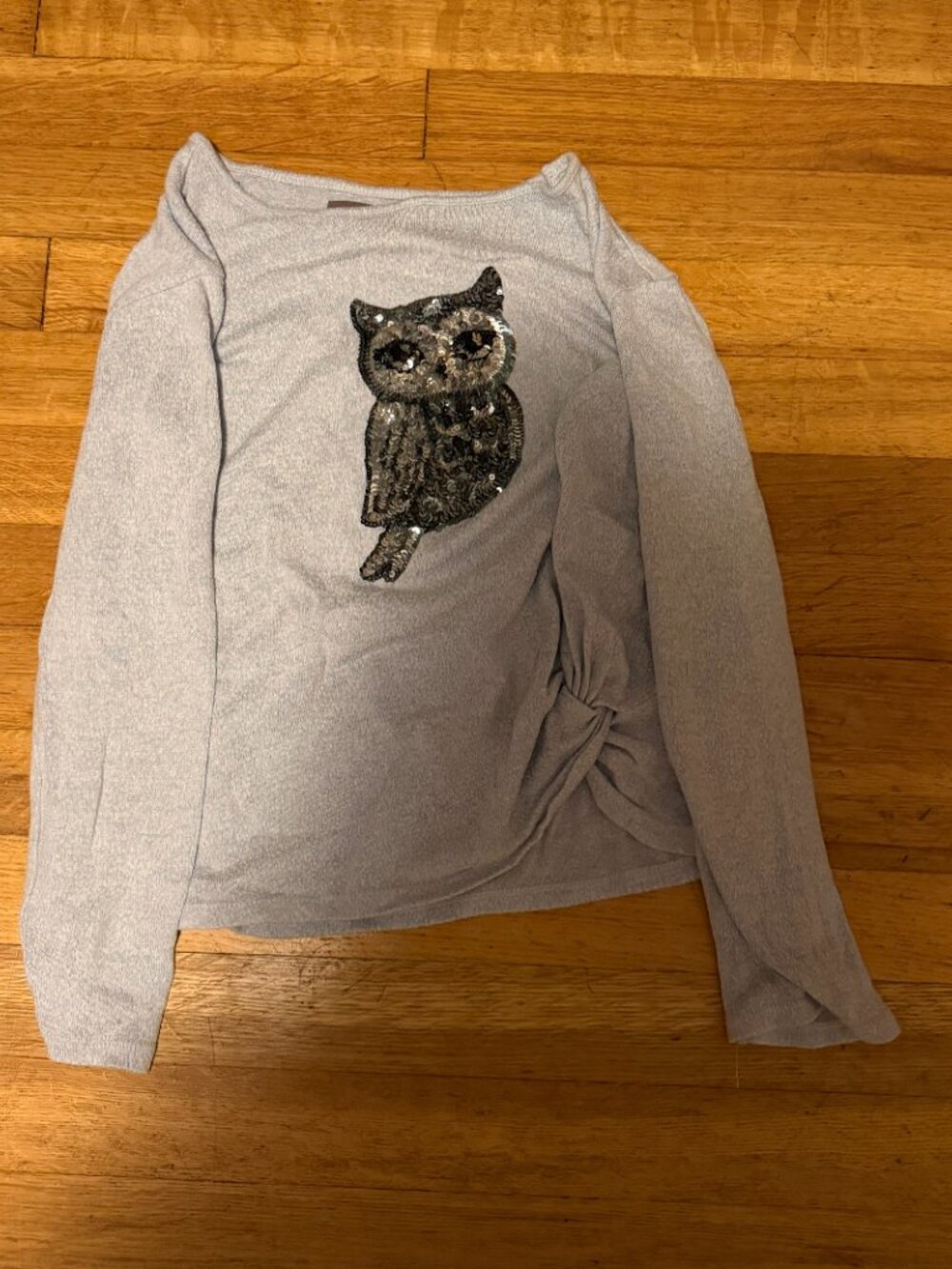 Rumi + Ryder sequin owl shirt